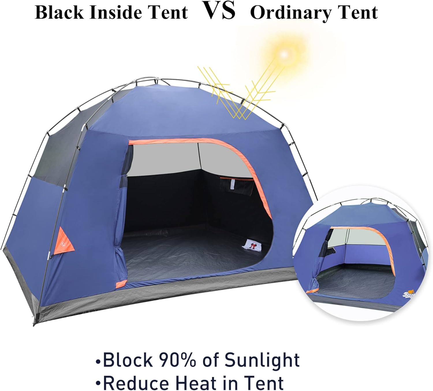 Windproof Rainfly 6Person Camping with Tents Tent Tent Outdoors Picnic