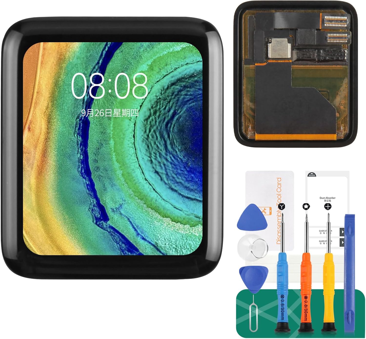 for Apple Watch Series 1 S1 LCD Screen Replacement for iWatch 1st Display A1803 A1554 Touch Screen Digitizer Assembly (38mm)