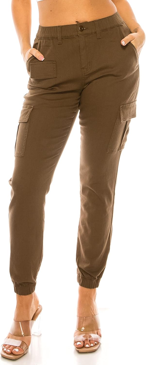 Double Denim January 5th High Waisted Cargo Joggers Pants for Women  Baggy Fleece-Lined Sweatpants with Pockets Streetwear