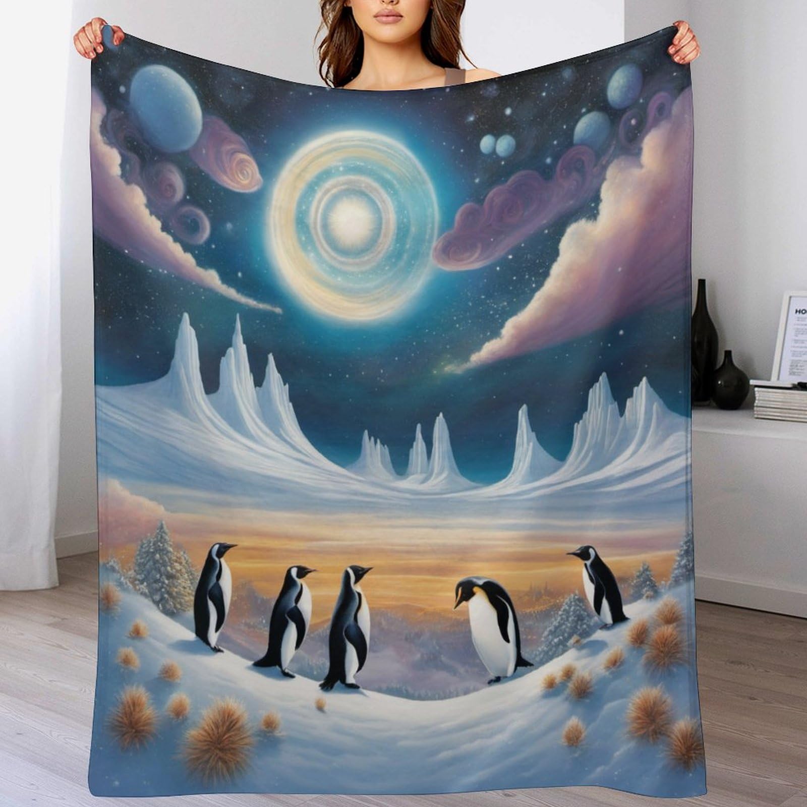 Couverture pingouin pour éliminer le froid sur votre lit ou votre fauteuil