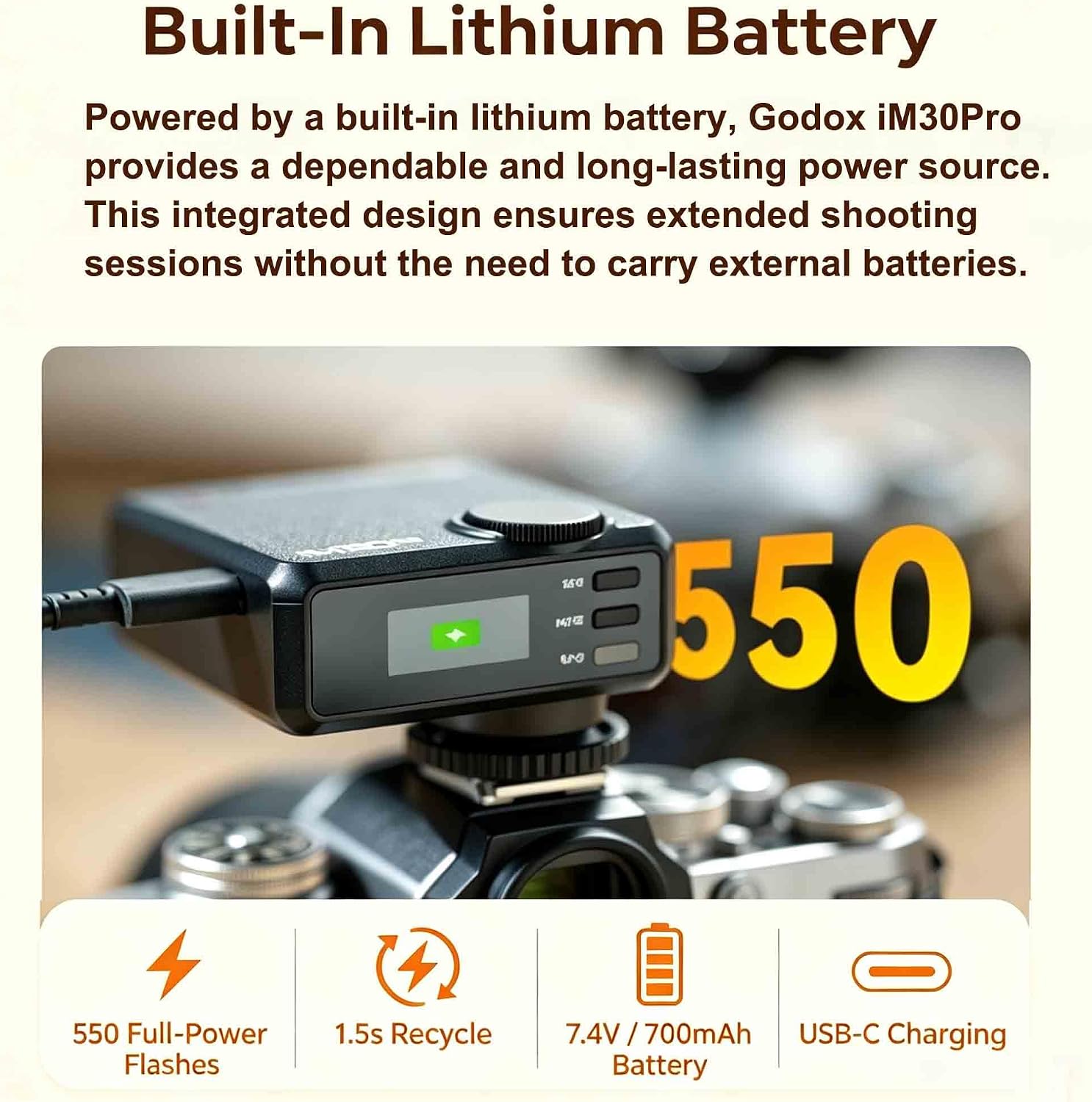 Godox iM30 Pro Mini Camera Flash for Sony/Canon/Nikon/Fuji/Ricoh/Olympus
