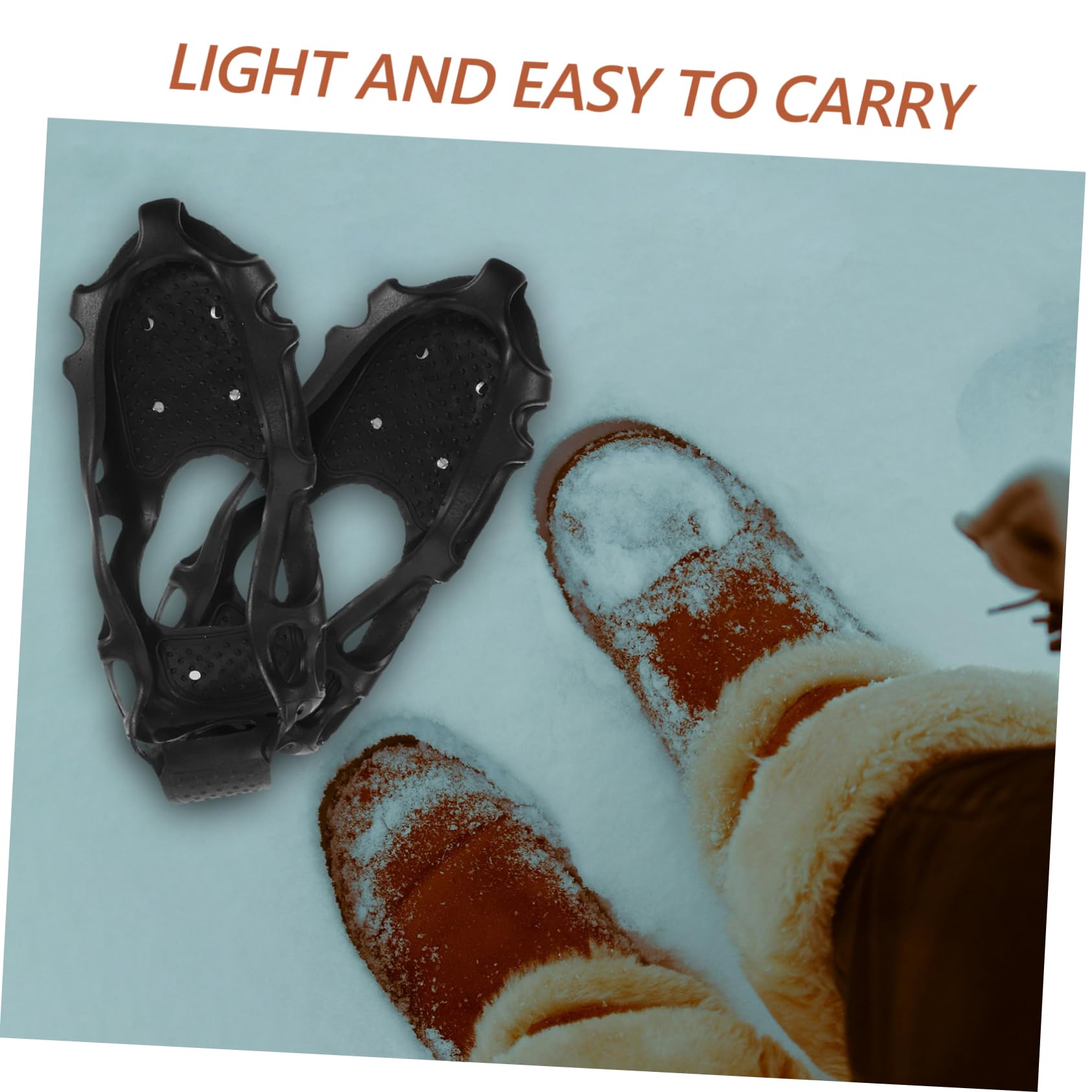 Toddmomy Ramponi da Ghiaccio Antiscivolo per Scarpe e Stivali, Tpe Leggero, Installazione Facile, per Snow Hiking e Arrampicata, Chiodi per Scarpe Chiodate 12mm