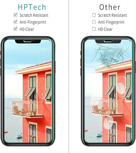 Miniatura 9 de HPTech Paquete de 2 protectores de pantalla de privacidad diseñados para iPhone 11 Pro Max, XS Max de 6.5 pulgadas, vidrio templado antiespía,