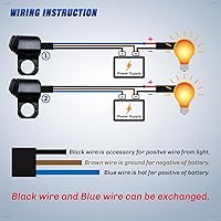 Vista 6 de Interruptor de manillar de motocicleta, interruptor de luz para manillar ATV, impermeable, doble control, interruptor de corte, focos de luz