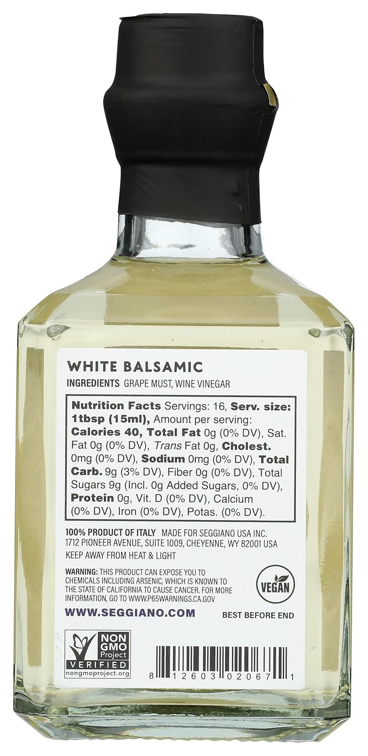 Seggiano, Vinegar Balsamic White, 8.5 Ounce