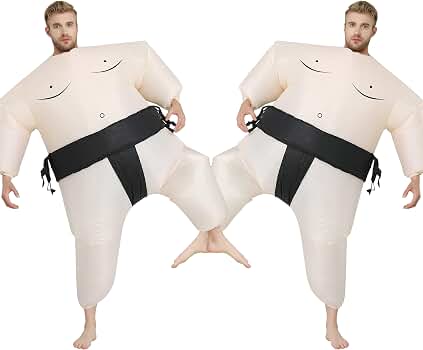 Traje Inflable De Sumo FXICH – Rojo, Talla 150-190 Cm – Disfraz De Luchador Con Ventilador, Perfecto Para Halloween Y Carnaval