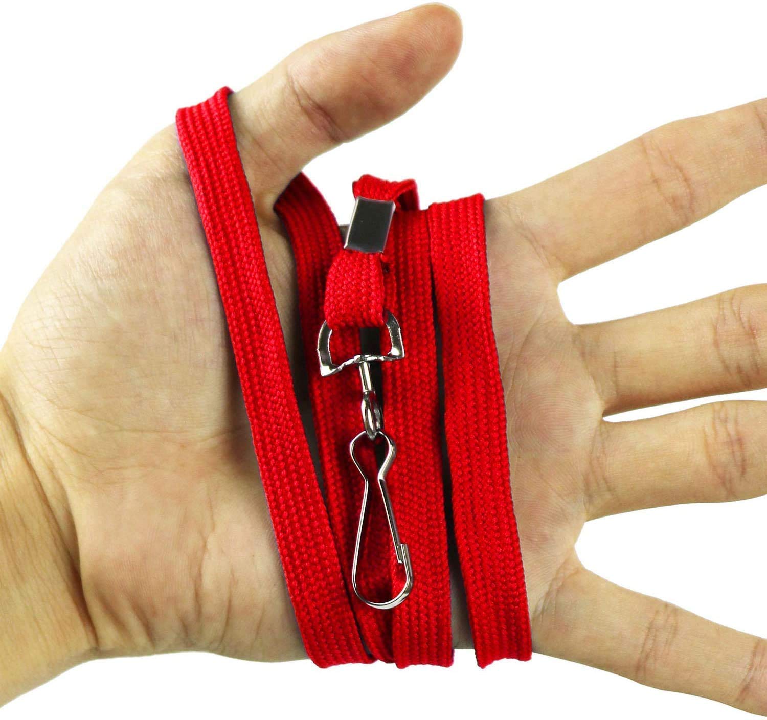 NSSP ID Card Holder with Neck Lanyard & Retractable Reel YOYO (Made in India) (Red, Pack of 100) 4