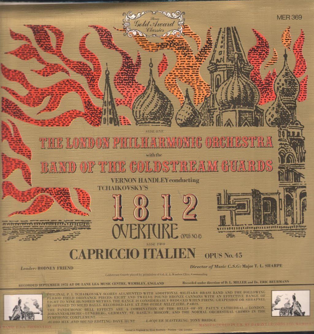 1812 Overture - Tchaikovsky* / London Philharmonic Orchestra, The, Band Of The Coldstream Guards*, Vernon Handley LP