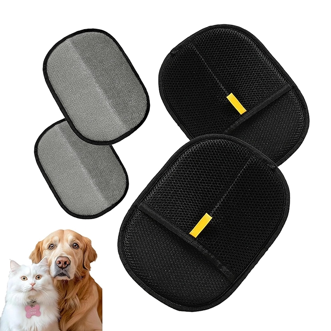 双面宠物梳理手套 电动静电脱毛工具（2只装）