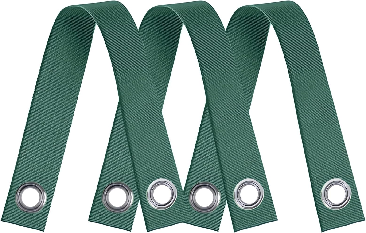 VEXMOTTTree Straps for Staking with Grommets, Tree Support Straps for Newly Planted Saplings and Hurricane Protection, Tree Straightening Ties, 3 X Green