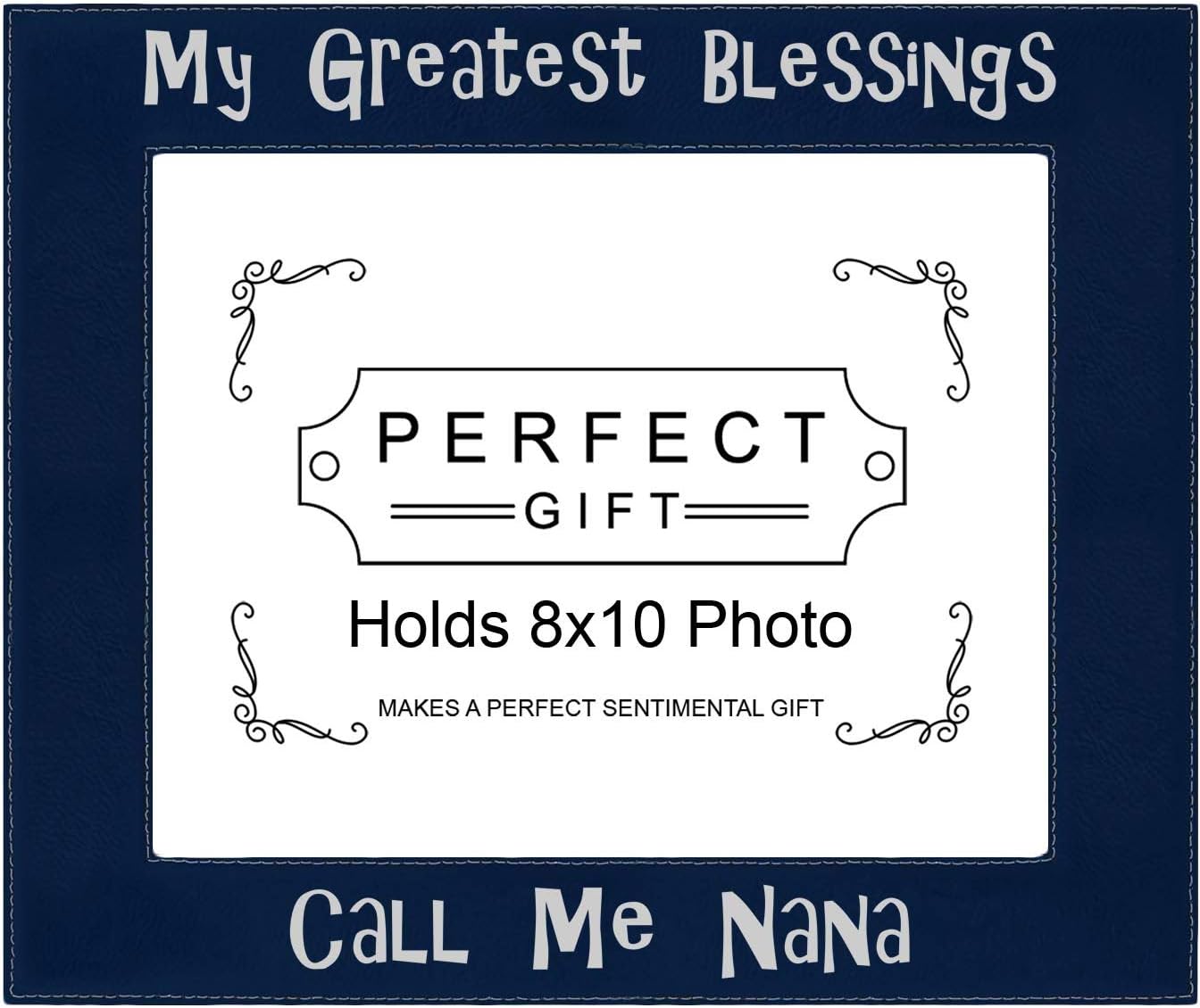 ThisWear Sentimental Photo Frame My Greatest Blessings Call Me Nana 8x10 Leatherette Photo Frame Navy
