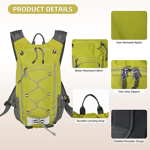 Miniatura 2 de Mochila de senderismo de 20 litros, ligera, para hombres y mujeres, resistente al agua, mochila para campamento, mochila pequeña para exteriores,
