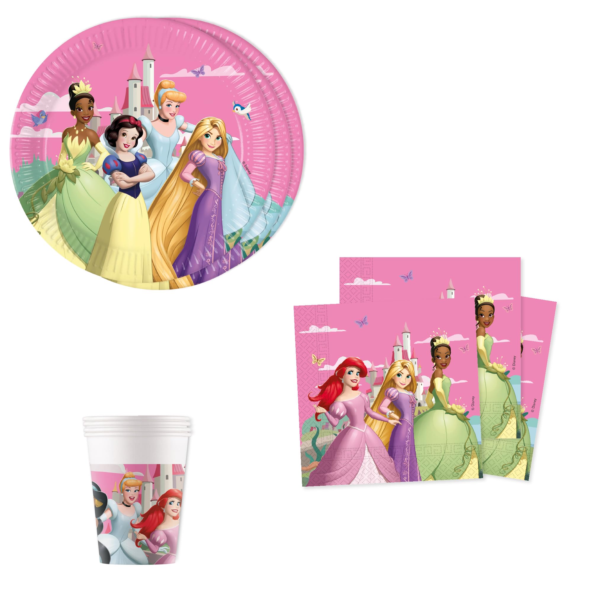 Disney Princess Create Your World Tableware XL Party Set for 16 Guests (52pc)