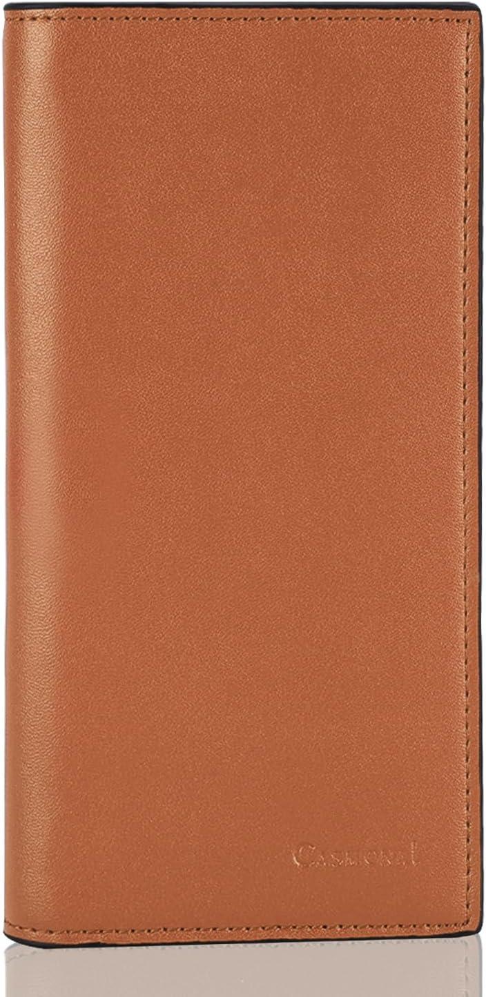 Premium Leather Checkbook Cover for Men and Women Checkbook Holder Wallet RFID Blocking