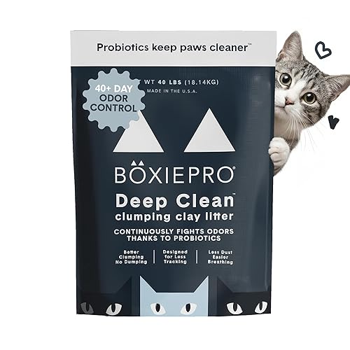 Boxie Probiotic Cat Litter, 40 Day Odor Control, Clumping Clay