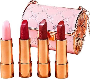 Amazon | 3/4色の口紅セット 口紅バッグ 化粧品セット チェーンバッグ
