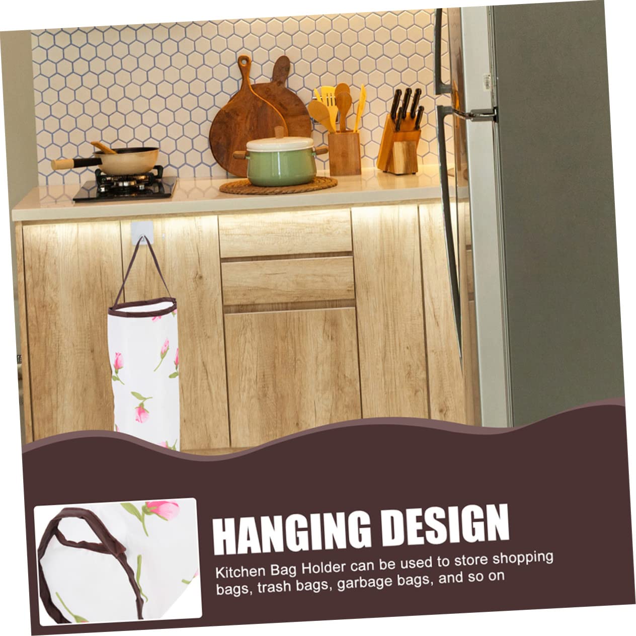Cabilock 16piezas Soporte Colgante para Bolsas De Organizador De Basura De Cocina Dispensador De Bolsas Pared Accesorio De Almacenamiento Multiusos para Hogar y Garaje Diseño Práctico y