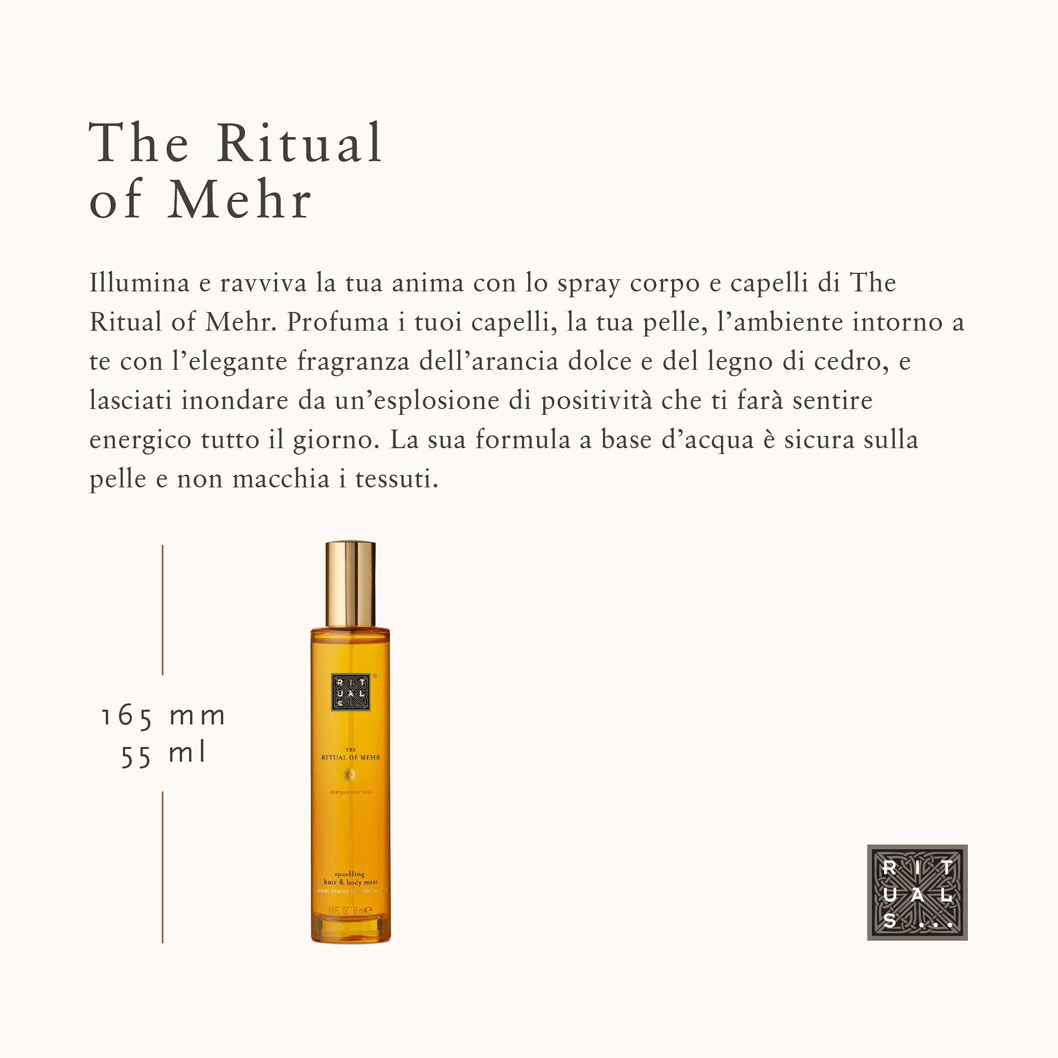 Rituals C-RI-645-50 The Ritual of Mehr Spray Corpo & Capelli, 50 ml
