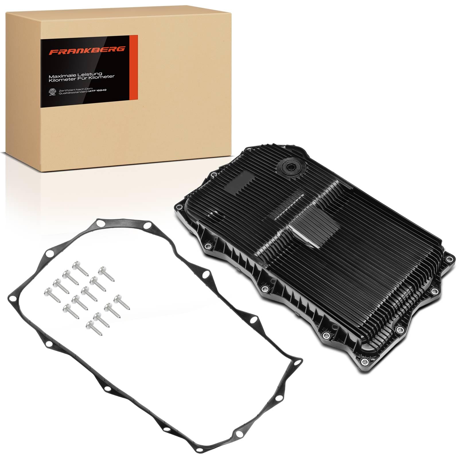 Frankberg Ölwanne Getriebeölwanne Getriebeautomatik 8 Gang Kompatibel mit Ram 1500 DJ DS 3.7L-5.6L 2008-Heute Grand Cherokee IV WK WK2 3.0L-6.4L 2010-Heute Benzin Replace# 68225344AA