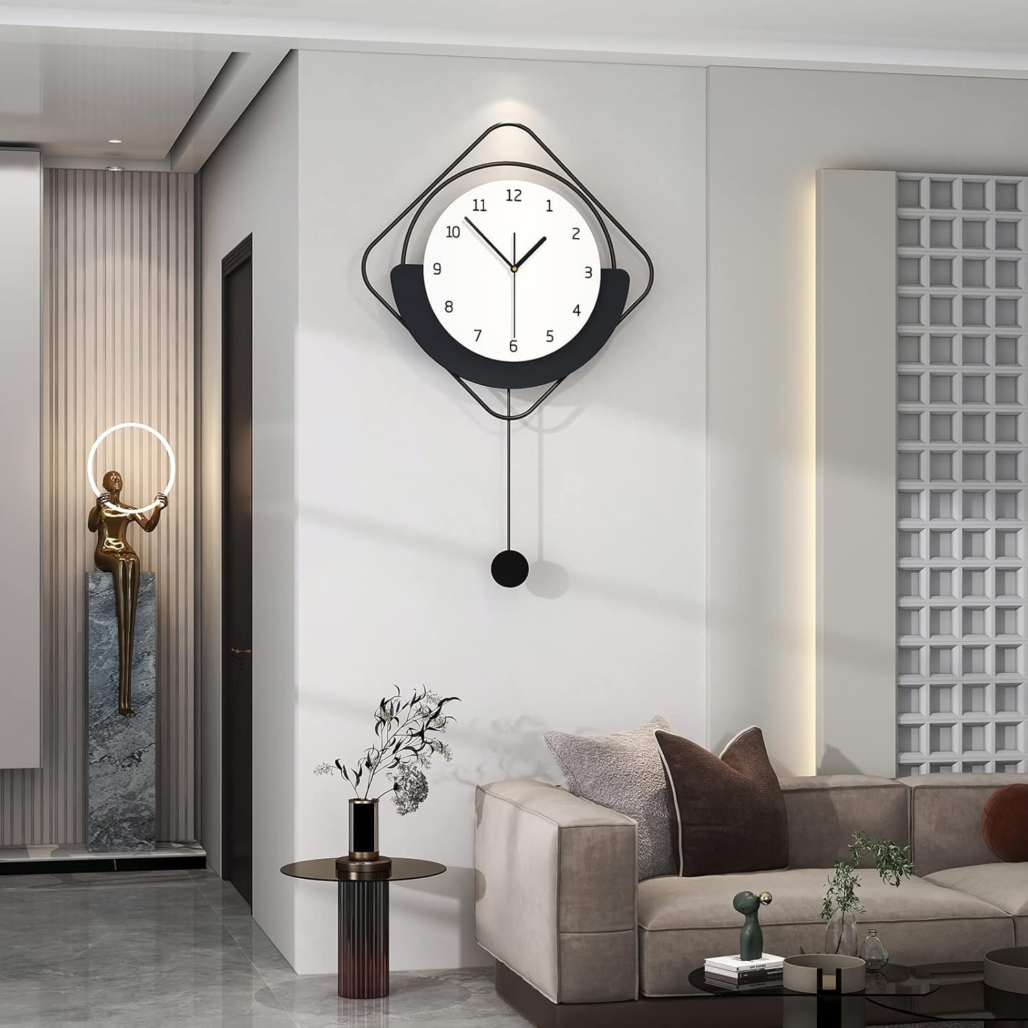 BLISS VIE wall clock, nordic, modern, elegant, decorative, large, living room wall clock, bedroom wall clock, office hotel, home decor (22)