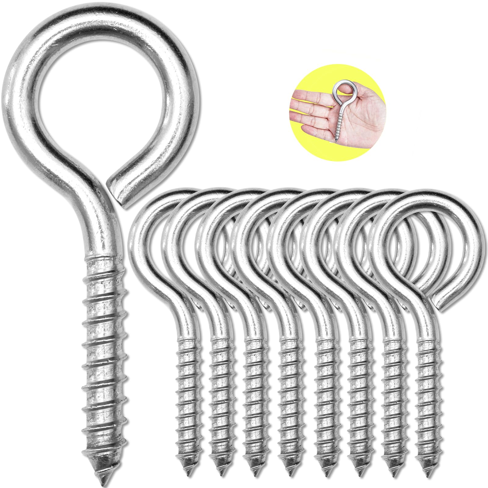 Heavy Duty Screw Eyes - 500 Lb Capacity -8