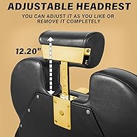 Vista 7 de Silla de Barbero Sillas de Salón para Estilista de Cabello Hidráulica de Alta Resistencia Reclinable para Salón Barbería Estilista de Cabello Hogar