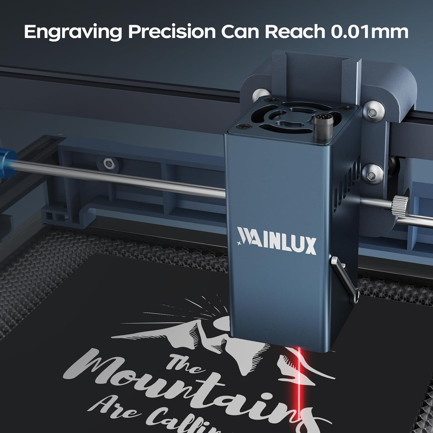 WAINLUX Laser Engraver Accessories for X2 Engraver, 1000mW 1064nm Infrared Laser Module with 0.01mm Engraving Accuracy, Metal Laser Engraver Module for Metal, Hard Plastic, DIY Projects, Class1