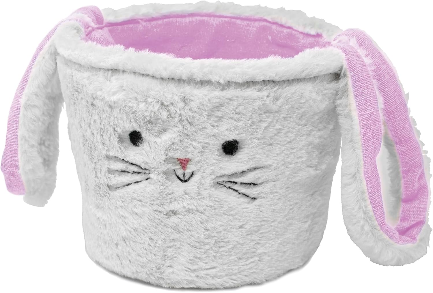 Easter Bunny Plush Basket - Pink