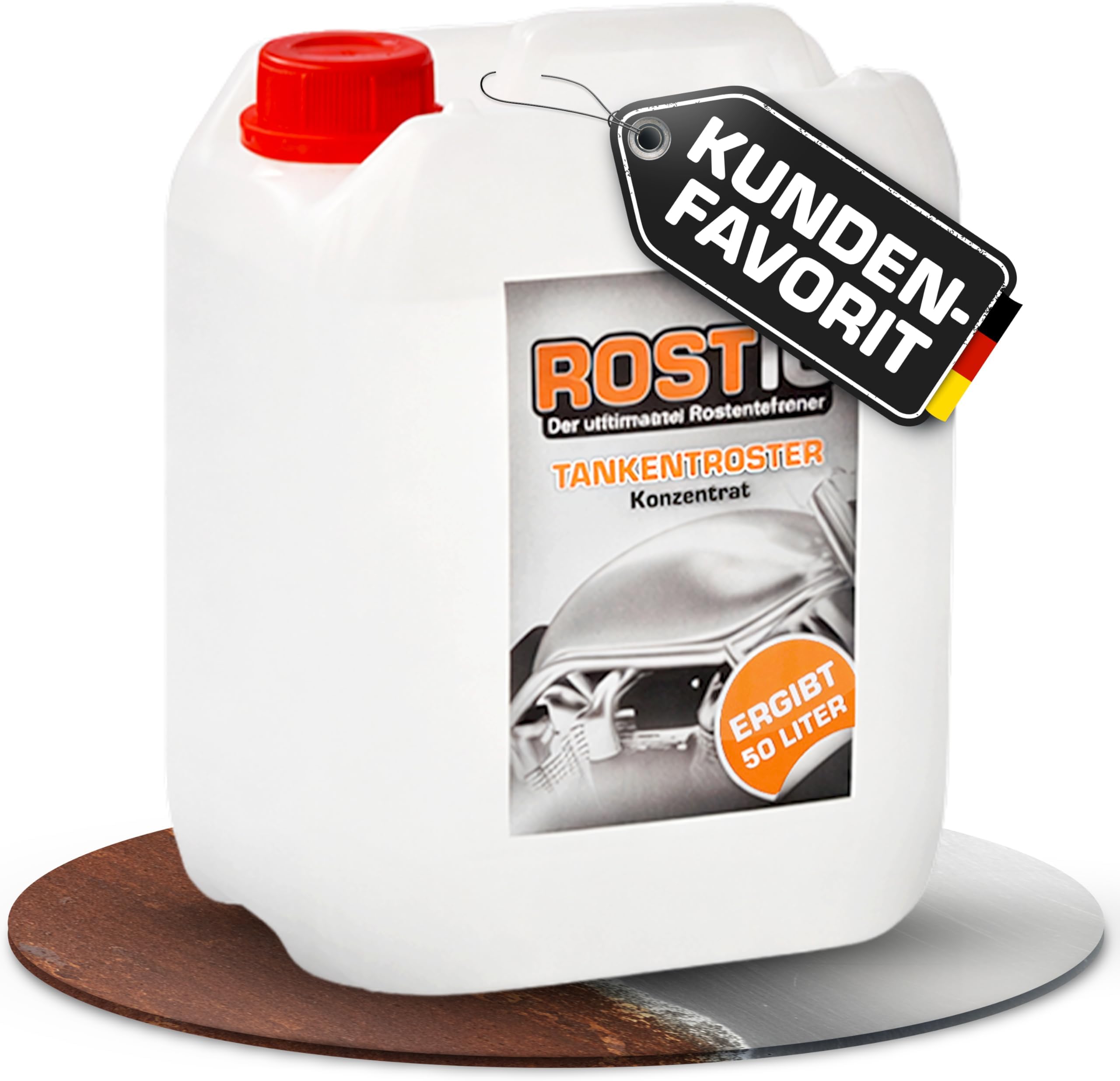 Rostio Tank Rust Remover 5 Litre Concentrate – Rust Removal Fuel Petrol Water Tank