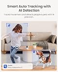 Reolink E1 4MP Indoor WiFi Security Camera - 360° Pan/Tilt Auto Tracking Baby Pet Monitor, AI Person/Pet/Cry Detection, 2-Way Talk, Night Vision, Local Storage, No Subscription, Works w/Alexa & Google