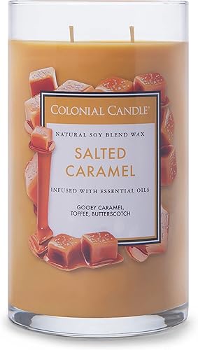 Vista 163 de Colonial Candle Vela perfumada en frasco, cilindros clásicos, brillo navideño, 2 mechas, 19 onzas, morado