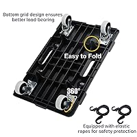 Vista 3 de Furniture Movers with Wheels, Heavy Duty Furniture Moving Dolly, Portable Small Flat Dolly Cart with 4 Wheels for Moving, 220 LBS Capacity, 2 Pack