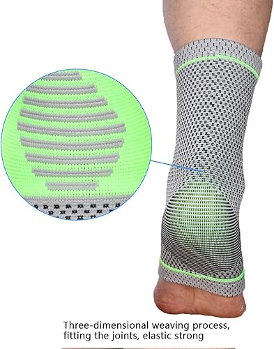 Miniatura 3 de Calcetines de compresión para tobillo (1 par) - Calcetines de compresión de tobillo para fascitis plantar, soporte de arco, hinchazón de pies y