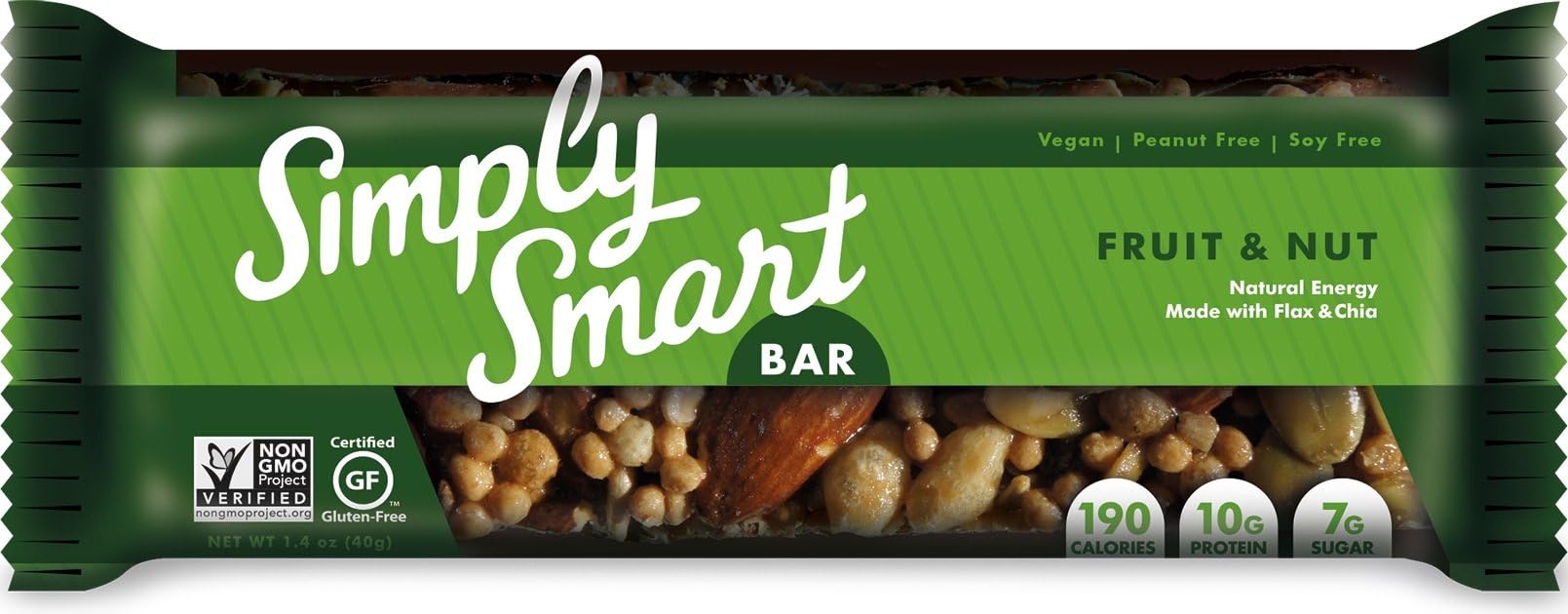 Simply Smart Bars, Fruit and Nut, 1.4 Ounce (Pack of 12)