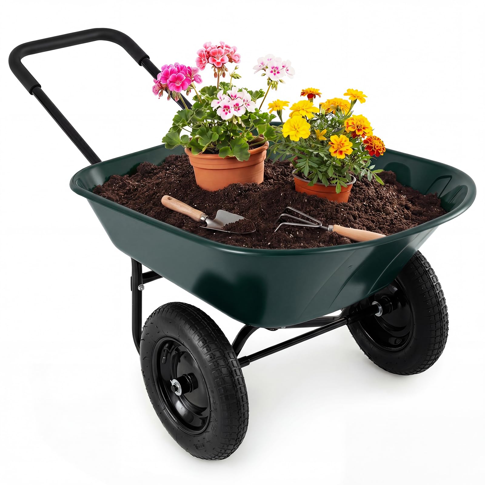 Giantex Dual-Wheel Garden Cart