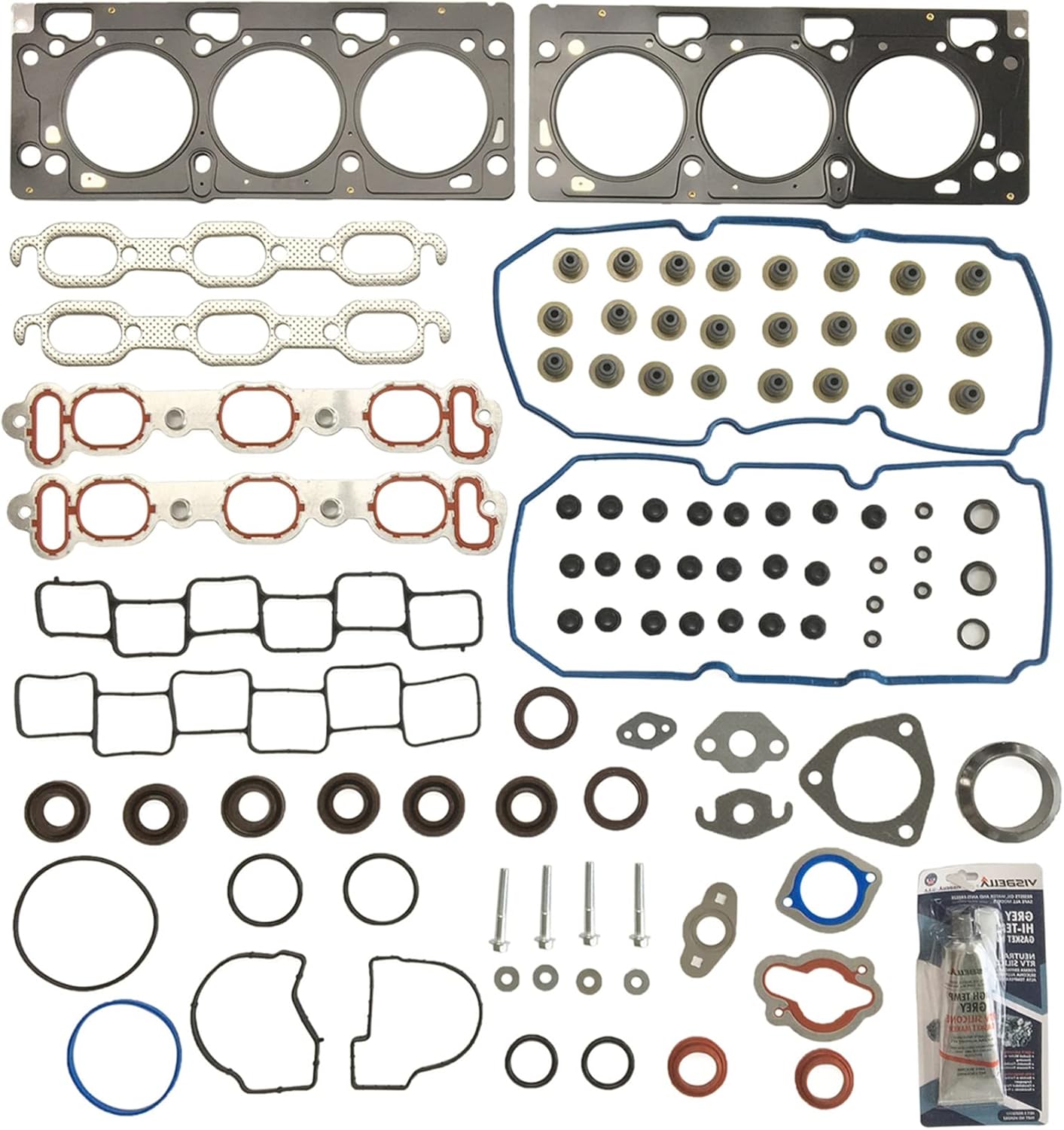 Partsflow Head Gasket Set for Chrysler 300 2005-2006 for Chrysler 300M 1999-2004 for Chrysler Concorde 2002-2004 for Chrysler Pacifica 2004-2006 for Plymouth Prowler 1999-2001 3.5L V6 SOHC, (24V)