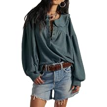 Women Cute Blouse Shirts Ruffle Pleated Trim Button Down Swing Babydoll Tops Y2k Classic Puff Long Sleeve Tees
