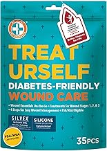Be Smart Get Prepared Treat Urself Diabetes-Friendly Wound Care Kit - 35 Pieces - Designed for Home, Travel, Office & Care Facilities - Compact & Portable