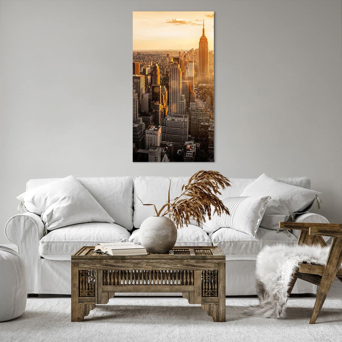 Lienzos decorativos Los eeuu américa nueva york manhattan Cuadro Sobre Lienzo Moderno Vertical 45x80cm Cuadros Decoracion Salon Dormitorio Cuadros