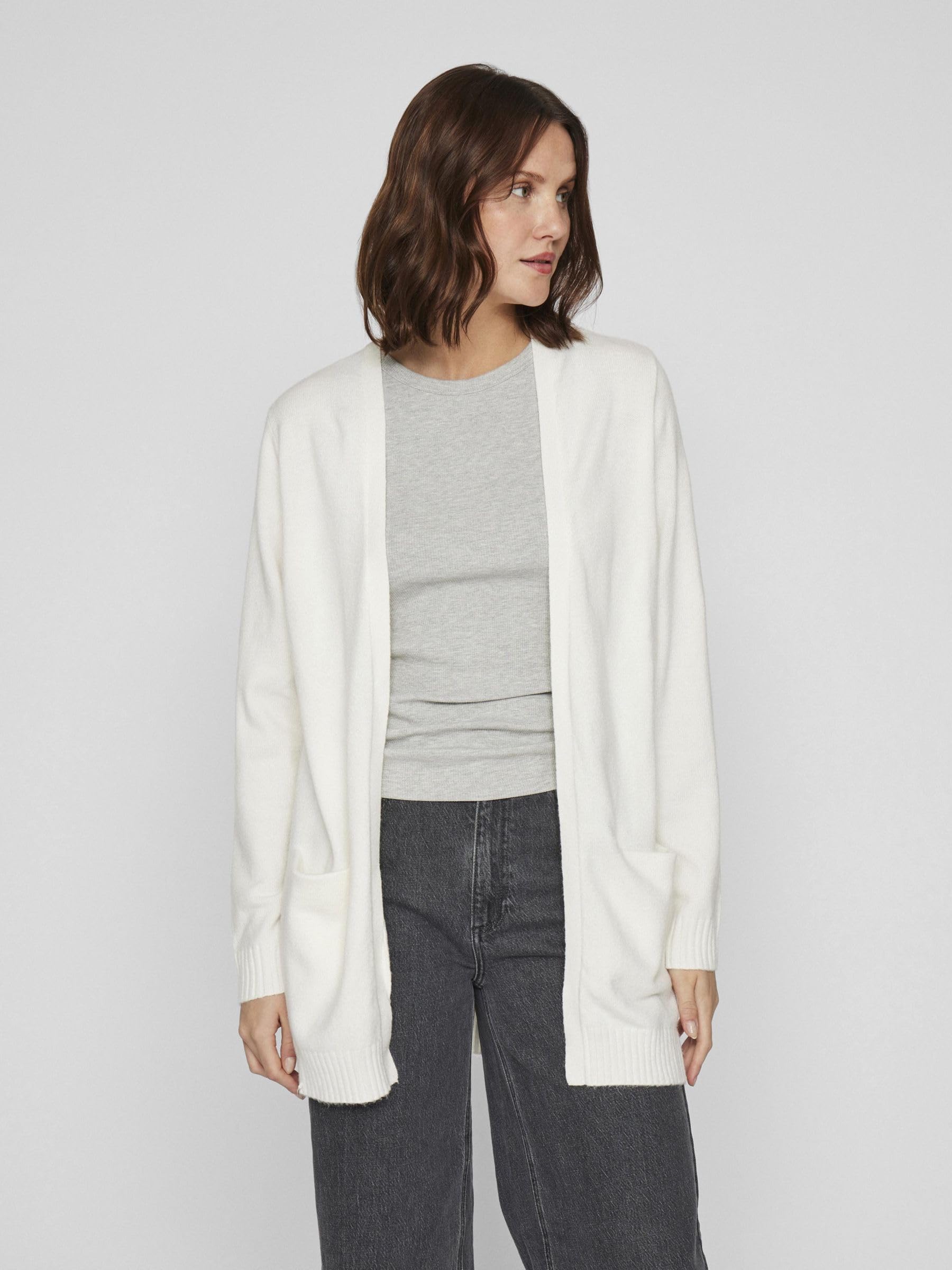 Vila Sweter panie VIRIL L/S OPEN KNIT CARDIGAN-NOOS