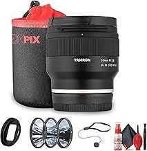 Tamron Lente OSD M 1:2 de 1.378 in f/2.8 Di III OSD M 1:2 para Sony E-Mount - Full Frame Prime, diseño macro, compacto y ligero 1:2 + bolsa + kit de filtro de 2.638 in + protector de tapa de lente +