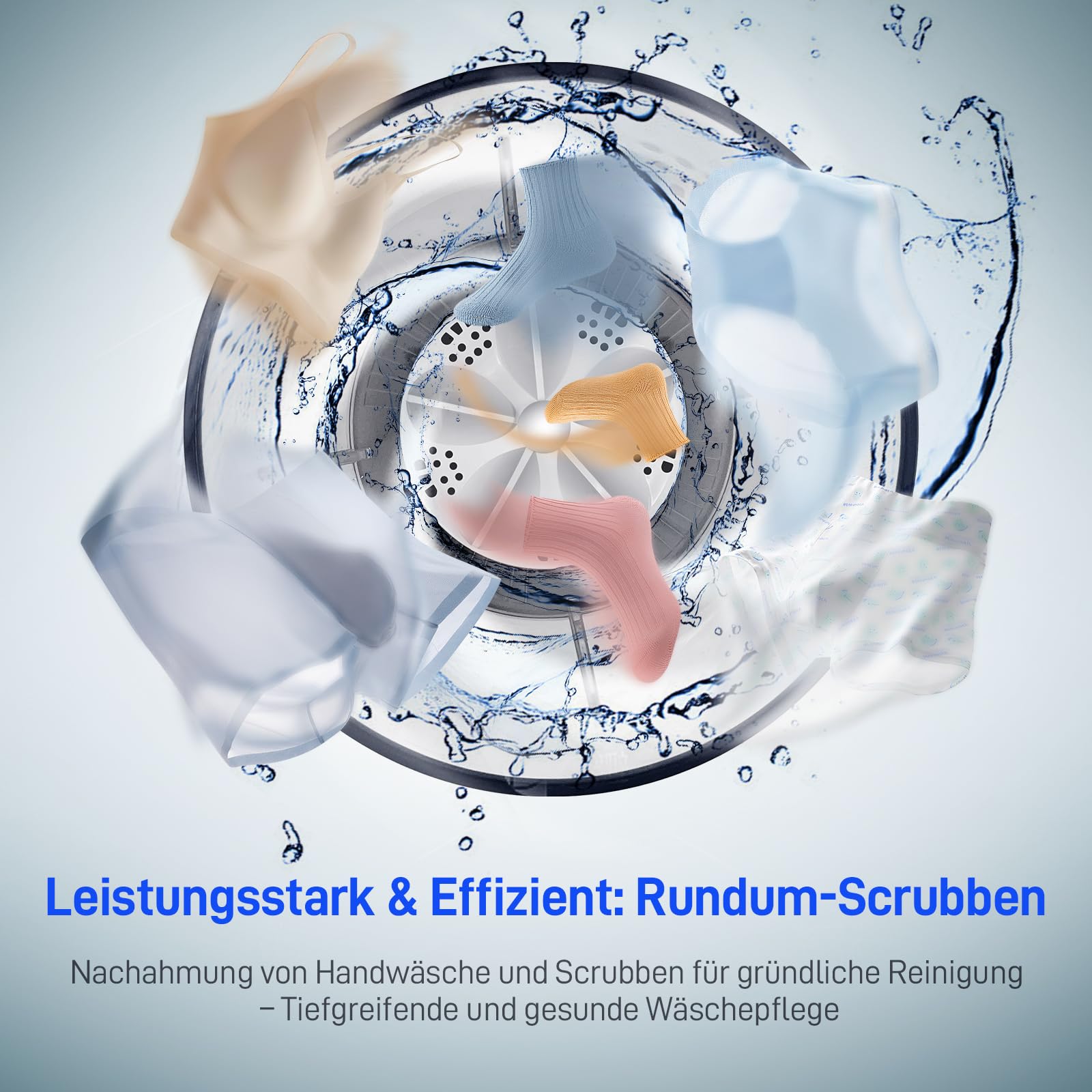 Unterwäsche-Wascher, tragbare Mini-Waschmaschine, verbesserte Mini-Waschmaschinen, wiederaufladbare drahtlose Waschmaschine, Wäschebecher für BHs, Unterwäsche, Socken (Weiß)