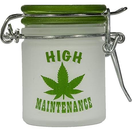 Marijuana Storage Solution: Airtight Glass Jar with Accessory Lid
