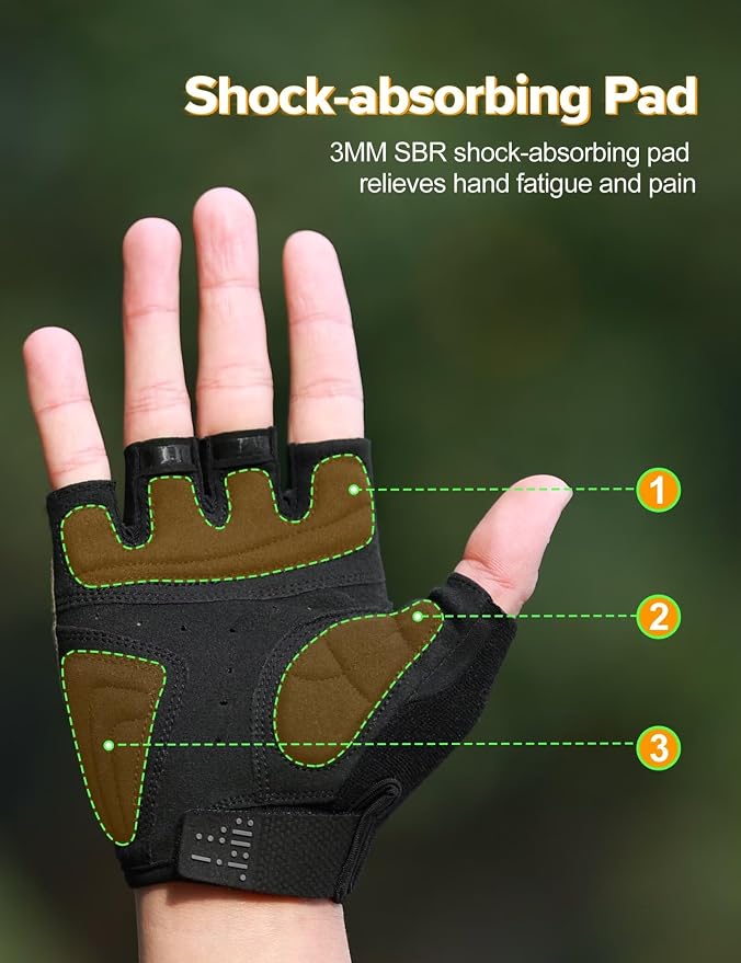 Guantes de ciclismo INBIKE sin dedos absorbentes de impactos miniatura 4