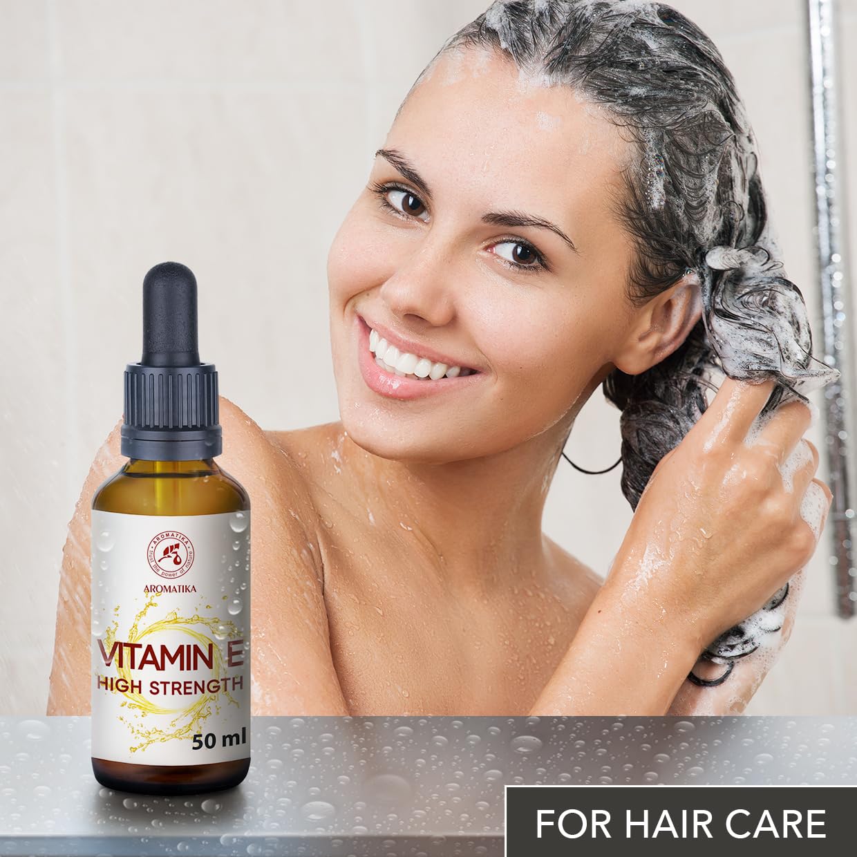 Gouttes de Vitamine E Concentrées 50ml - Naturel - Pure Haute Résistance pour les soins de la Peau - pour Visage - Lèvres - Beauté - Base Cosmétique