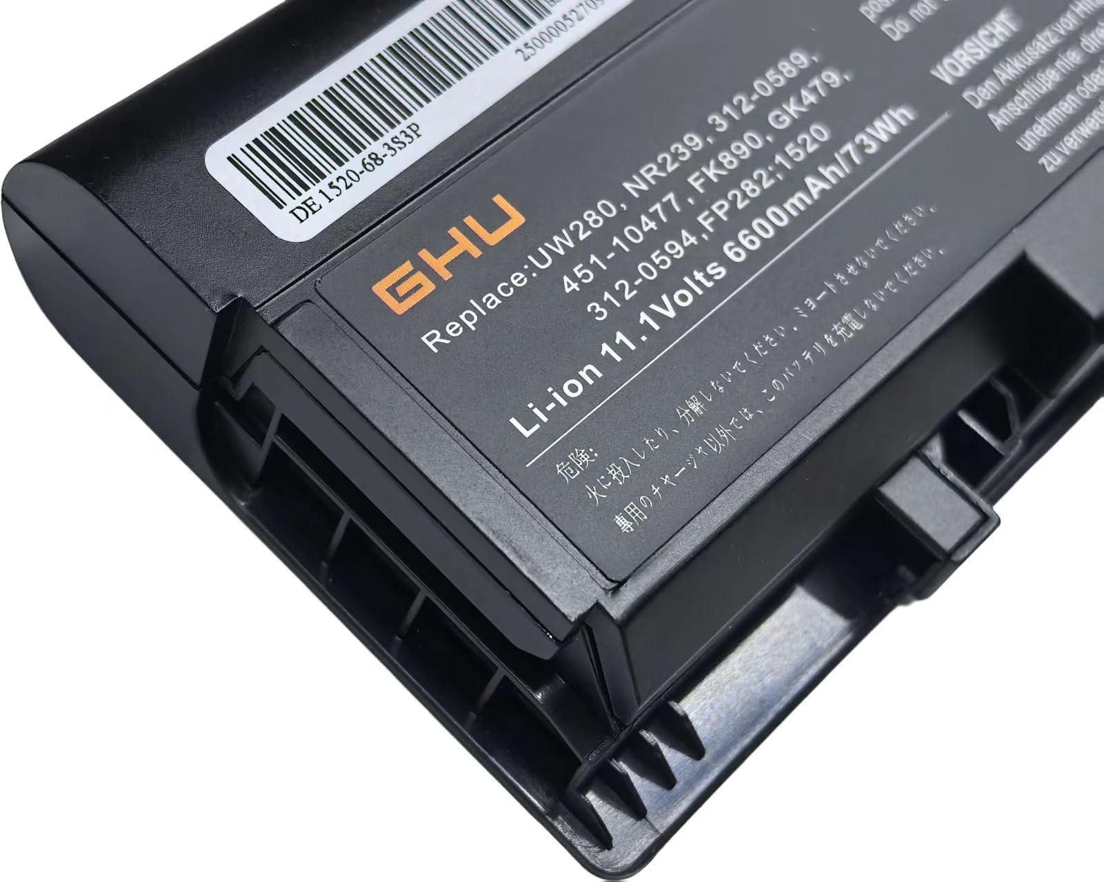 Batteria 5200mAh Per Dell Vostro 1500/1700 E Inspiron 1520/1521/1720/1721 – 6 Celle, 11.1V