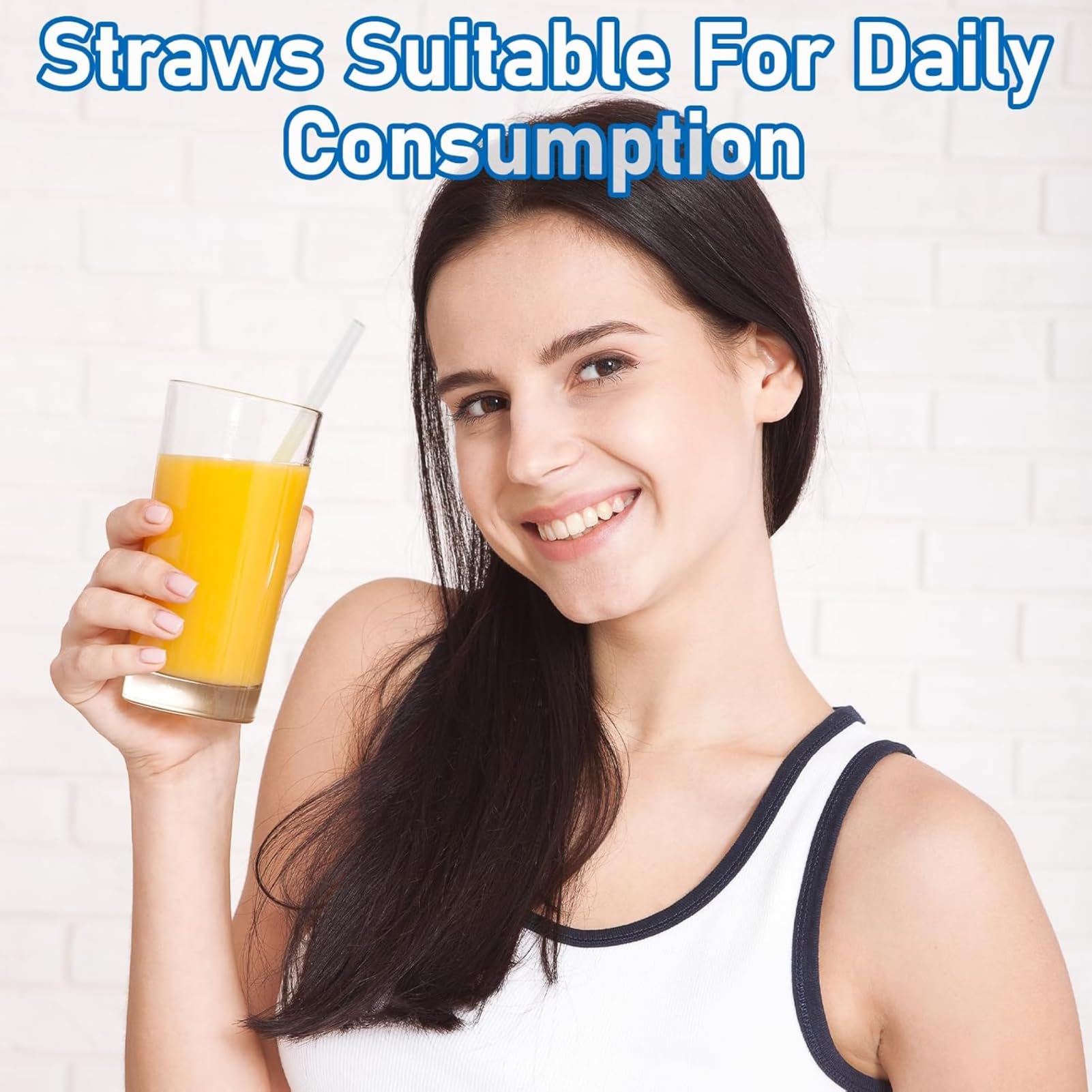 8 pajitas de plástico de repuesto, pajitas reutilizables, compatibles con botella de agua Hydro Flask de 18 a 64 oz y otras marcas con 2 cepillos de limpieza. Perfecto para todas las bebidas. 24 cm