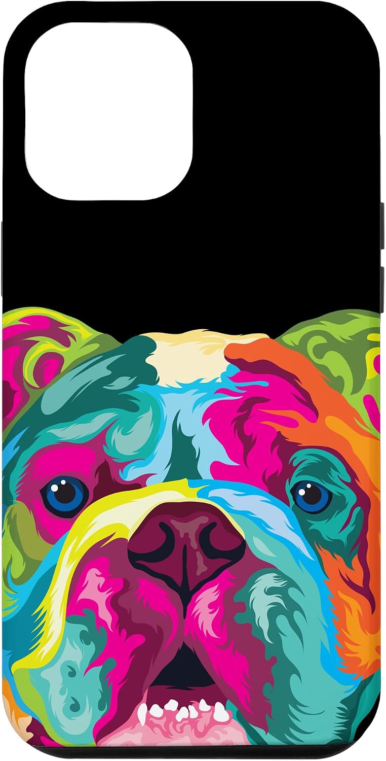 Pop Art English Bulldog Pet Paw Gift Men Women Dog Lover Case for iPhone 12 Pro Max