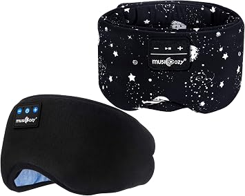 MUSICOZY Sleep Headphones Bluetooth Sleep Mask with Headphones Eye Mask Wireless Bluetooth 5.4 with Adjustable Headband
