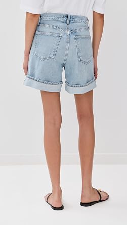 AGOLDE Women's Dame Shorts: High Rise Baggy Cuff